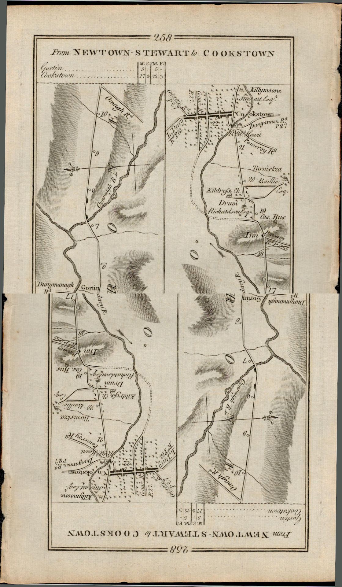 Taylor & Skinner 1777 Ireland Map Clogher Donagh Newtownstewart Cookstown. - Image 2 of 2