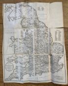 John Carys Great Roads England Wales Scotland 1819 Antique Map.