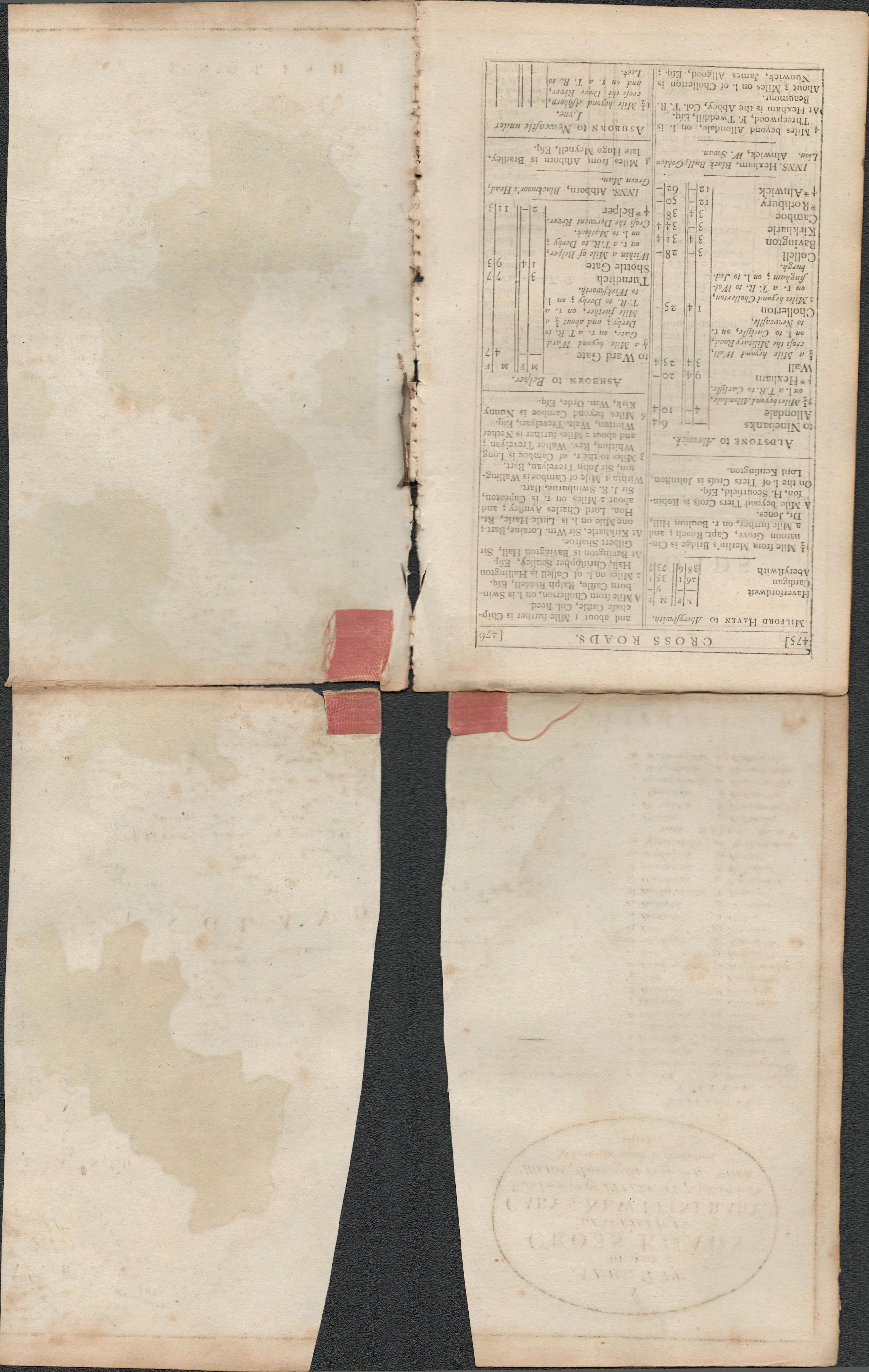 John Carys 1791 Large Rare Folding Map of the Crossroads of England & Wales. - Image 2 of 2