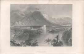 Antique Engraving 1850s Ballynahinch Galway