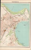 Victorian Map Scarborough Castle, the Spa, Prom, North & South Sands.