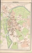 Victorian Map Cambridge City Centre Colleges Parks & Greens Street Plan.