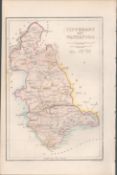 Antique Print 1850s Map Tipperary & Waterford.