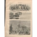 Rare Scenes of Dublin 8-Page Antique 1878 Woodgrain Prints