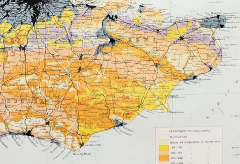 Victorian Antique 1897 Large Map London Environs Populations - Image 2 of 4