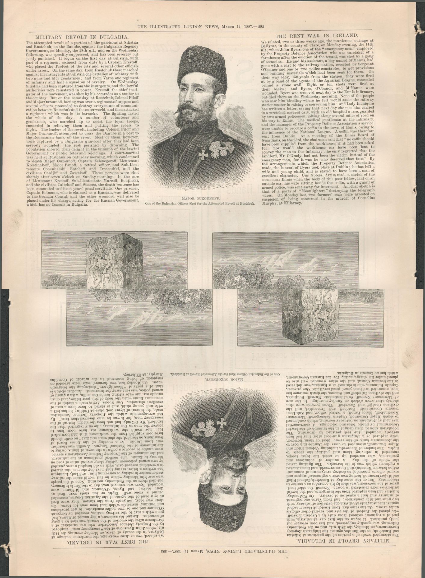 1887 Irish Land Wars Moonlighters Cutting the Telegraph Wires Co Clare