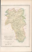 Antique Print 1850s King & Queens County & Kilkenny.