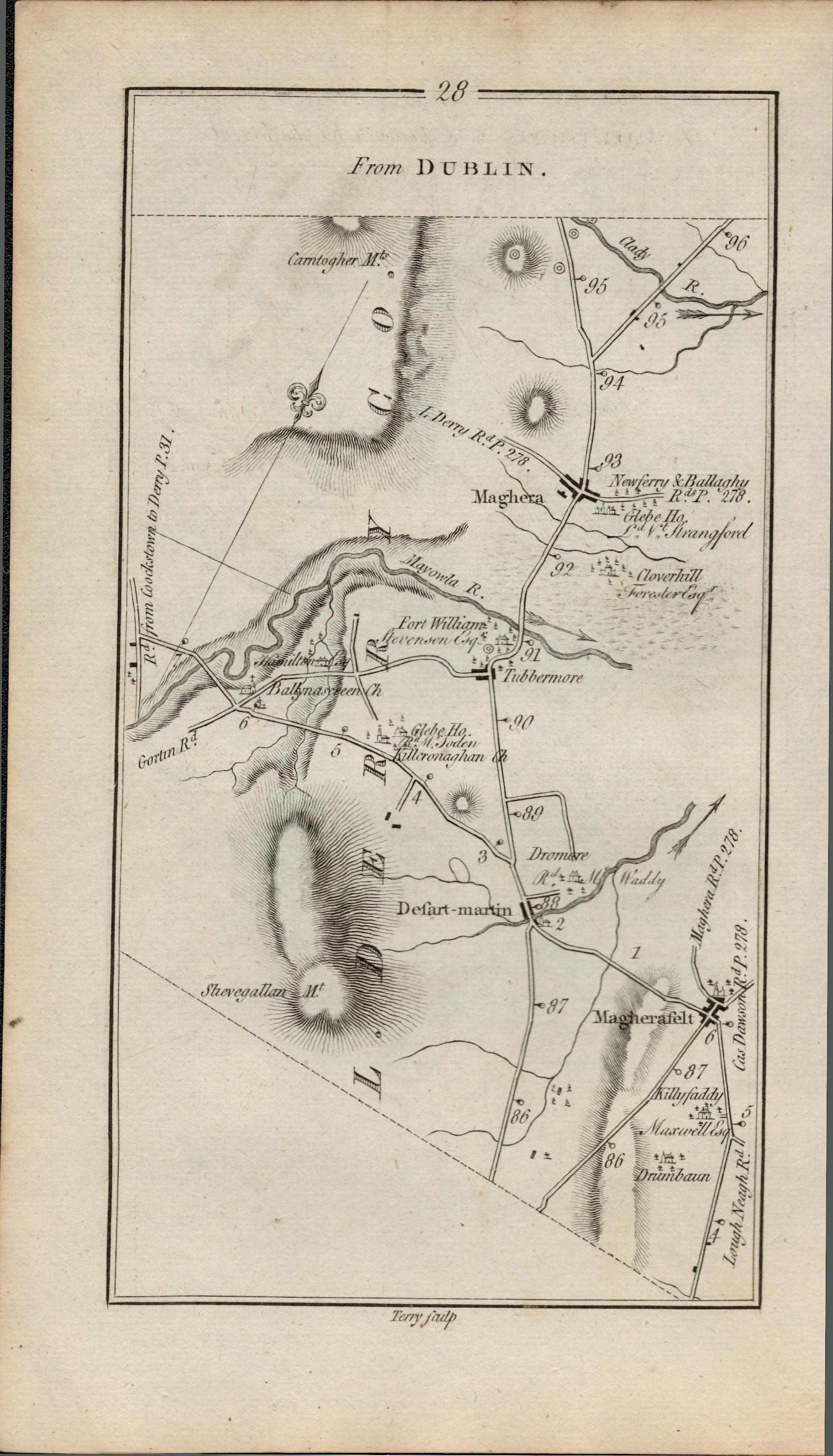 Taylor & Skinner 1777 Ireland Map Ulster Derry Coleraine Portrush Magherafelt Etc. - Image 2 of 2