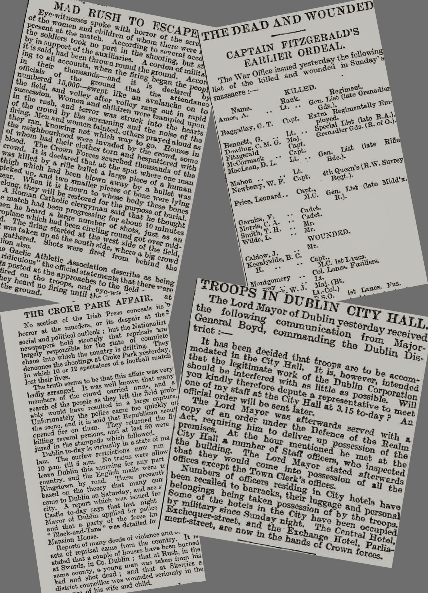 Ireland 1920 Bloody Sunday Michael Collins Croke Park Massacre Black & Tans - Image 2 of 5