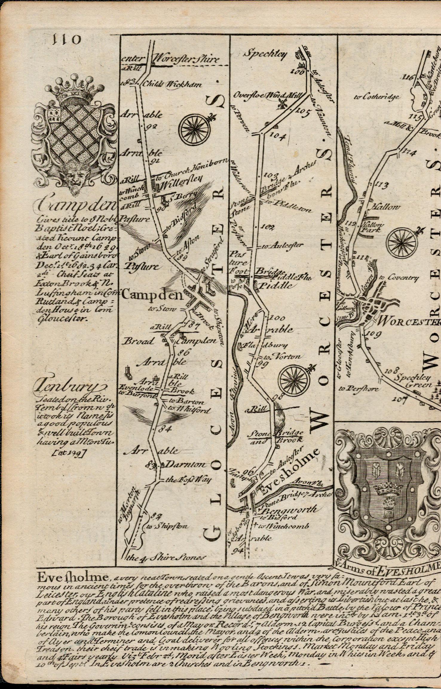 Britannia Depicta E Bowen c1730 Map Wales Denbigh Bala Barmouth Irish Sea - Image 2 of 2