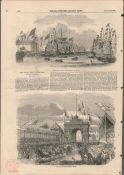 Belfast High St The Royal Arch 1849 Antique Woodgrain Print