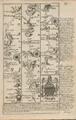 Britannia Depicta E Bowen c1730 Map Wales Monmouth Newport Cardiff Llandaff,