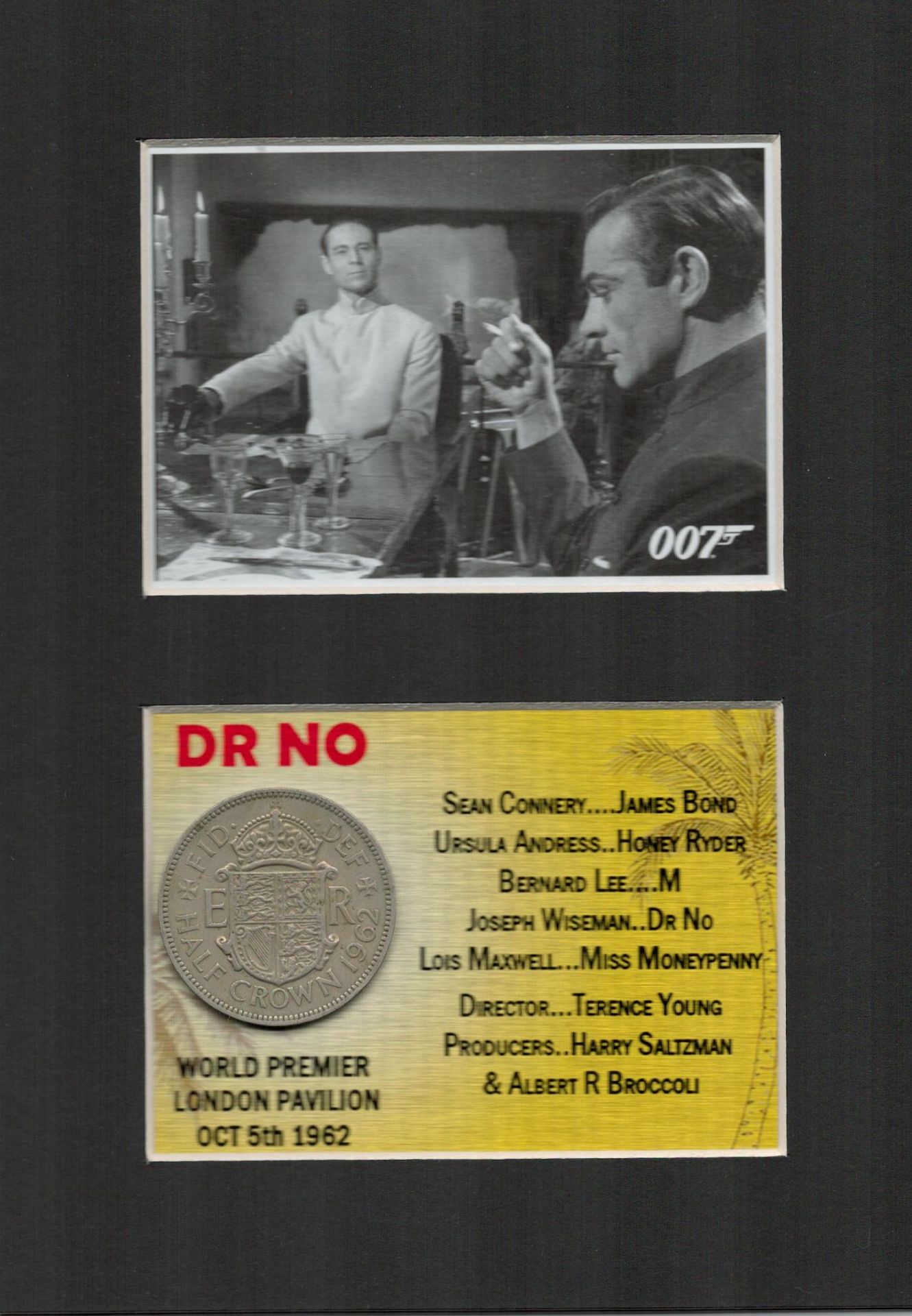 James Bond Dr No 60th Anniversary Mounted Card & Coin Gift Set.
