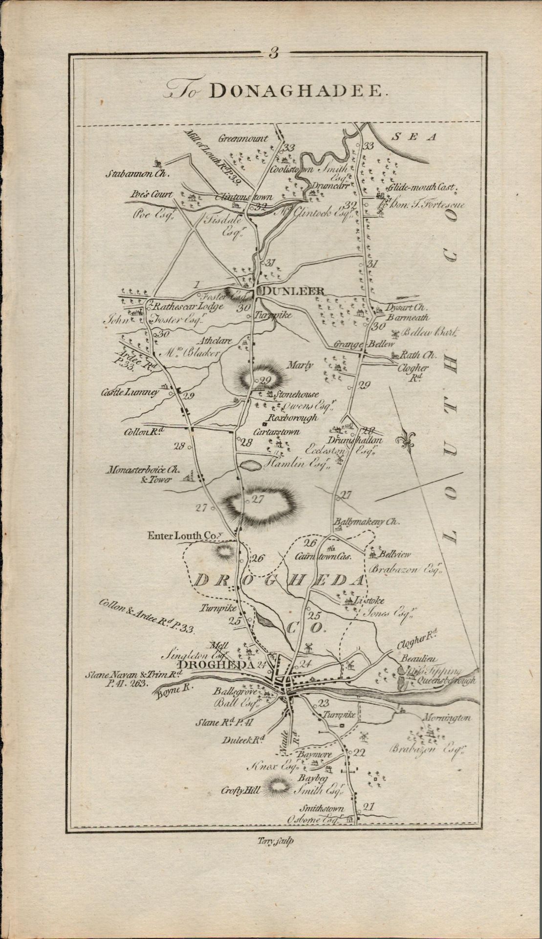 Taylor & Skinner 1777 Ireland Map Drogheda Dundalk Newry Co Louth Armagh Down. - Image 2 of 2