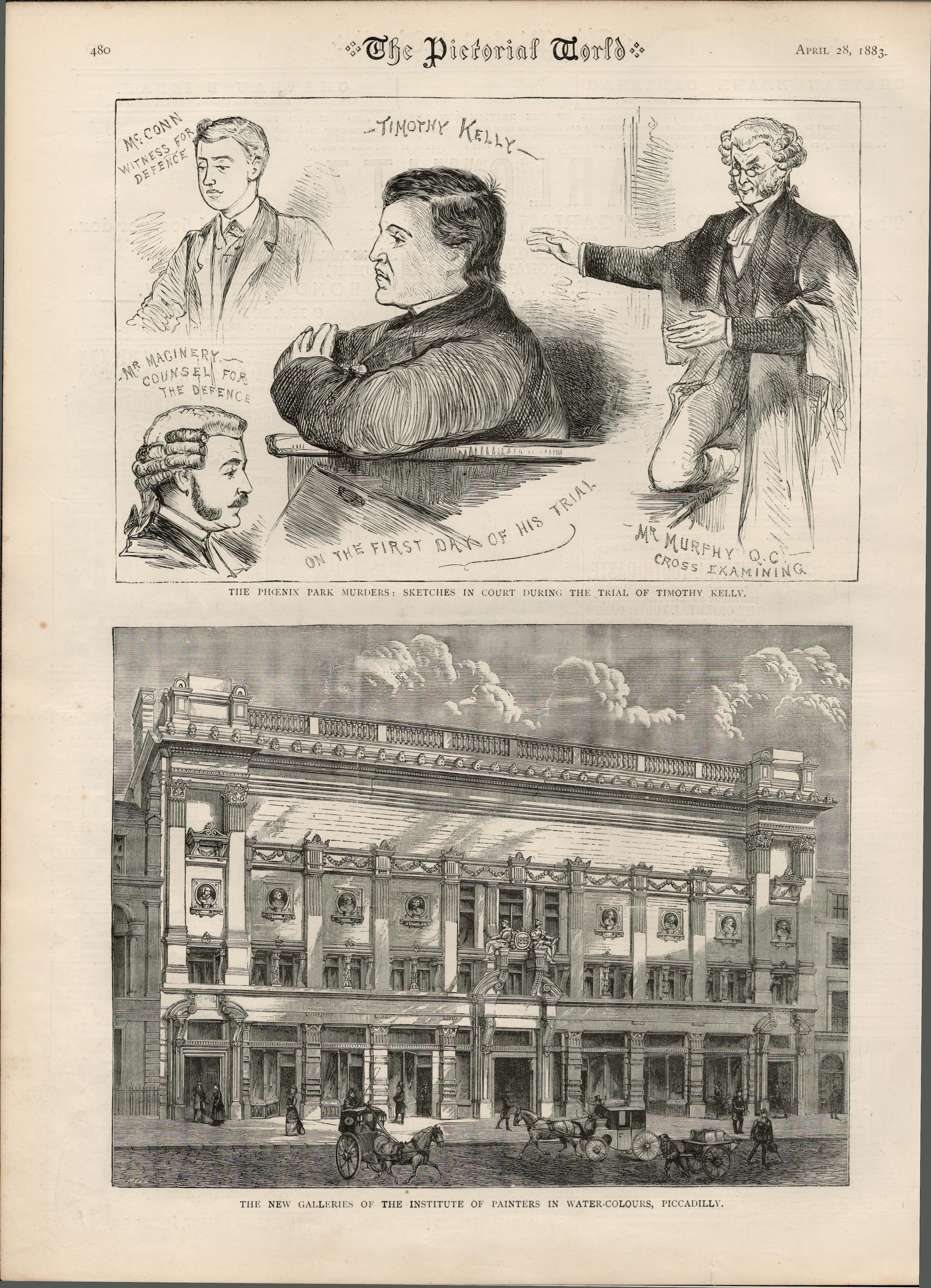 Fenian Invincibles Phoenix Park Murders Timothy Kelly Antique 1883.