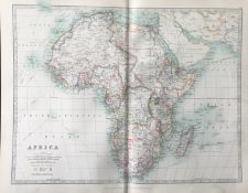 Africa Belgium Congo Rhodesia Transvaal Good Hope Coloured Antique Map.