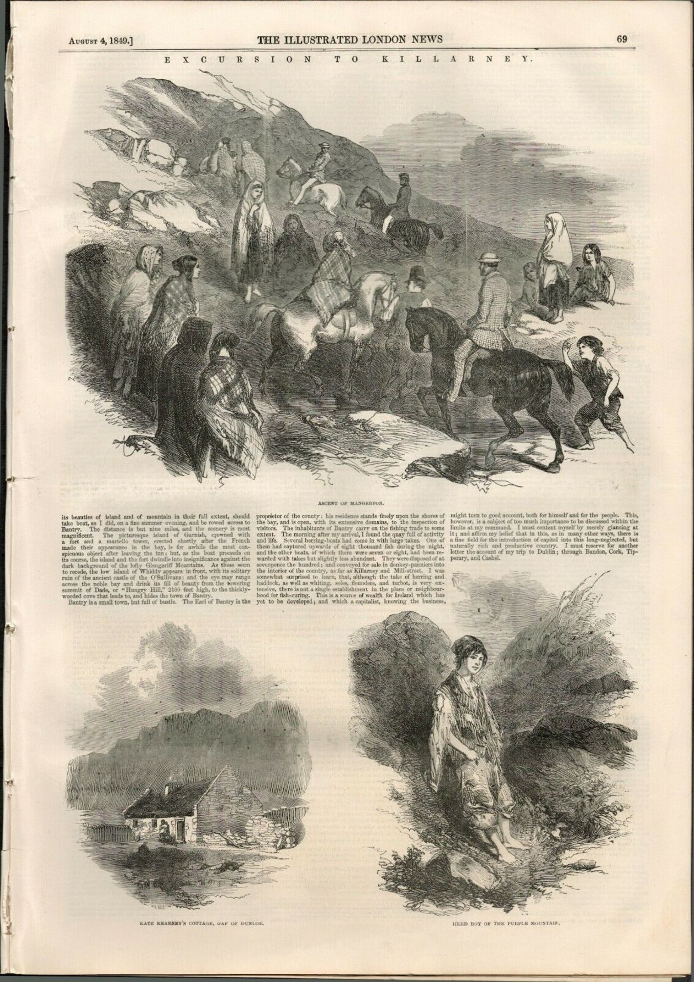 Queen Victoria Royal Trip To Killarney Ireland 1849 Antique - Image 2 of 8