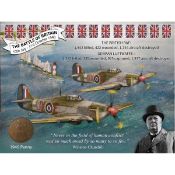 WW2 The Battle Of Britain Hurricanes Over Beachy Head 1940 Penny Metal Art