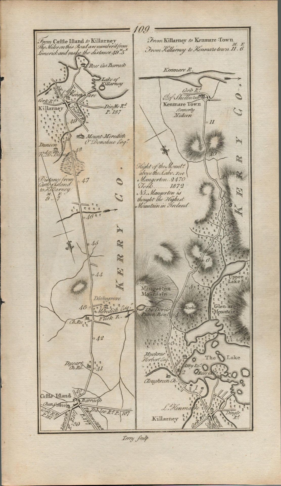 Taylor & Skinner 1777 Ireland Map Killarney Muckross Kenmare Kerry. - Image 2 of 2