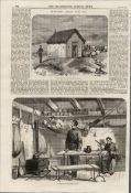 Portable Hut For Police Mayo Ireland 1870 Antique Print.