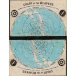 Rare James Reynolds Antique Astronomy Chart Of The Heavens.