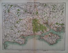 Victorian 1897 Map Dorset Bournemouth Poole Southampton Isle of Wight.