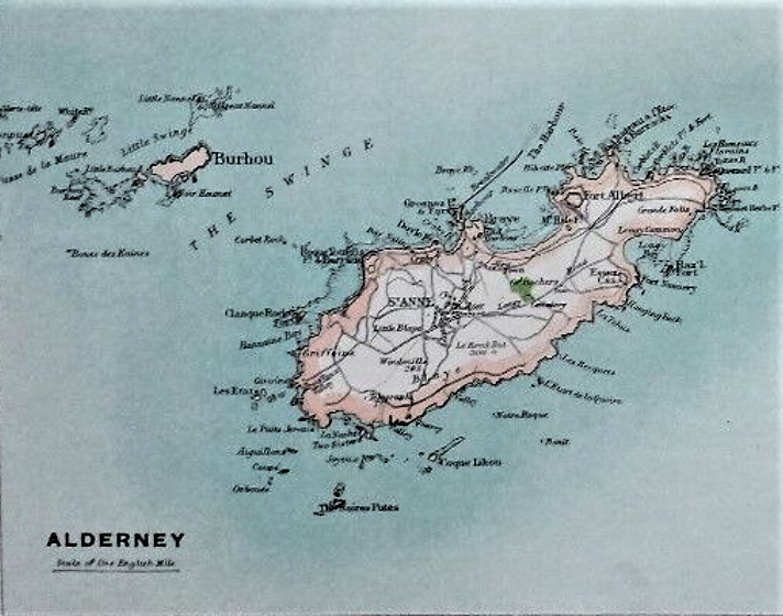 Victorian 1897 Map Channel Islands Jersey Guernsey St Peters Alderney St Hellier. - Image 4 of 5