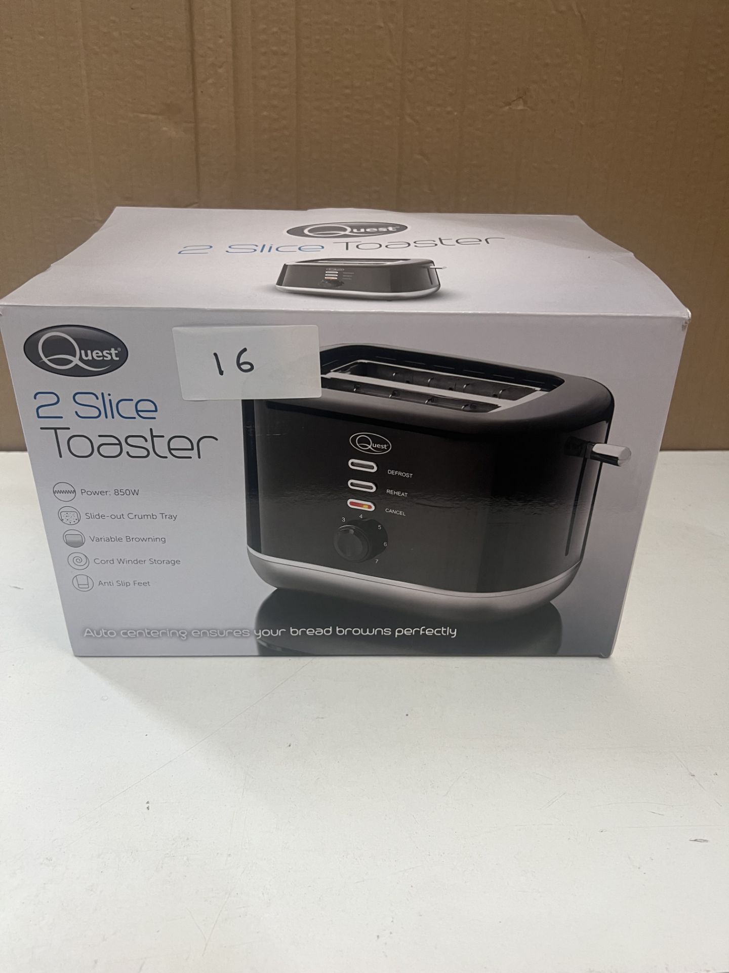 Quest 2 Slice Toaster In Black. RRP £29.99 - GRADE U