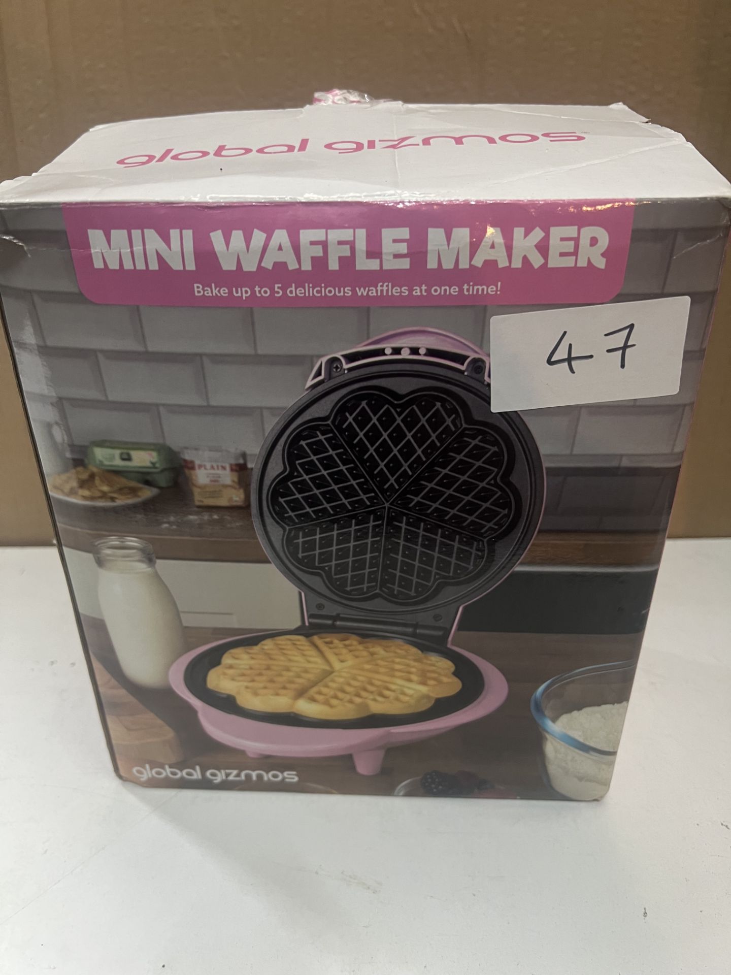 Global Gizmos Mini Waffle Maker. RRP £24.99 - Grade U