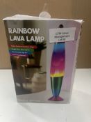 Global Gizmos Rainbow Lava Lamp. RRP £19.99 - Grade U