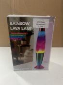 Global Gizmos Rainbow Lava Lamp. RRP £19.99 - Grade U