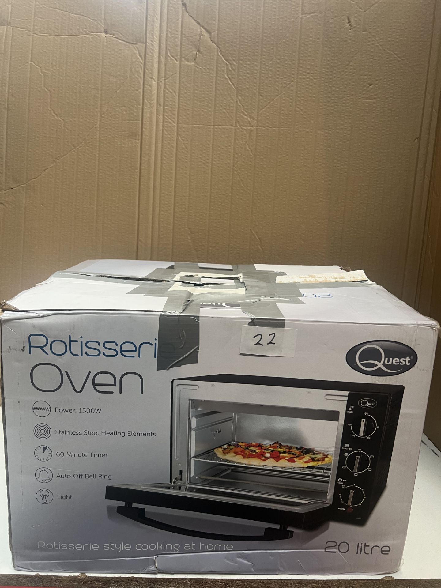 Quest Rotisserie Oven 20L. RRP £99.99 - GRADE U