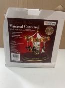 Christmas Workshop Christmas Market Musical Carousel. RRP £39.99 - Grade U