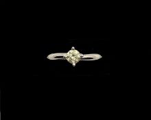 Beautiful Natural 0.42CT S1 Diamond Ring With 18k Gold