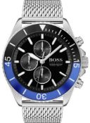 Hugo Boss 1513742 Men's Ocean Edition Silver Mesh Band Chronograph Watch