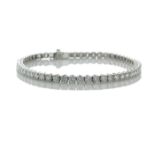 18ct White Gold Tennis Diamond Bracelet 4.83 Carats