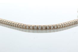 18ct Rose Gold Tennis Diamond Bracelet 3.04 Carats