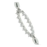 18ct White Gold Ladies Diamond Necklet 0.42 Carats