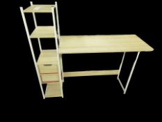 3 Shelf 2 Drawer Office Desk