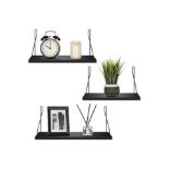 Set Of 3 Black Shelves RRP £14.99 Each