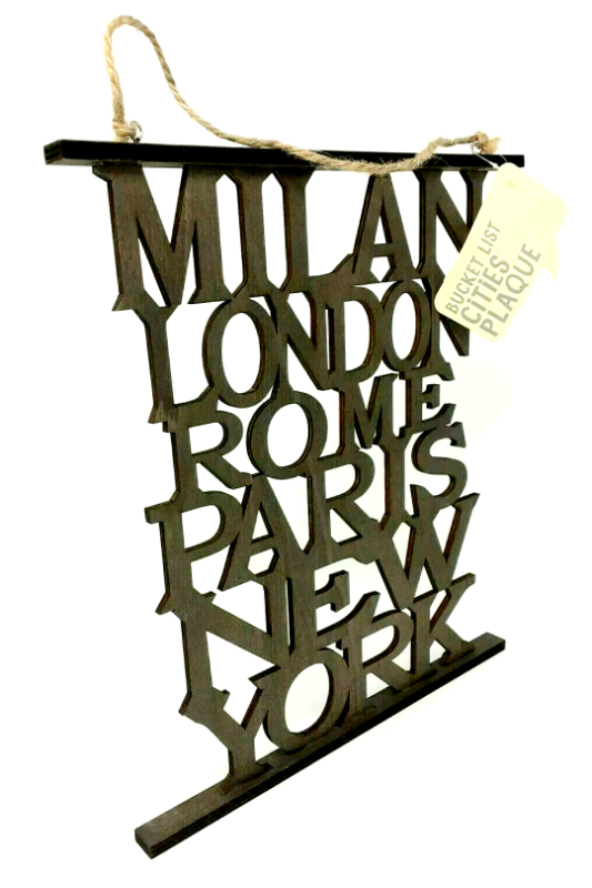 10 x 24 (240) Die Cut Cities Plaques RRP £3.99 Each.