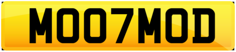 MO07MOD Mahmood 007 James Bond Mohammad Islam Private Cherished Number Plate 786