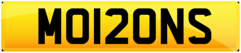 MO12ONS MO RON RONS Morons Fun Joker Professional Cherished Private Number Plate