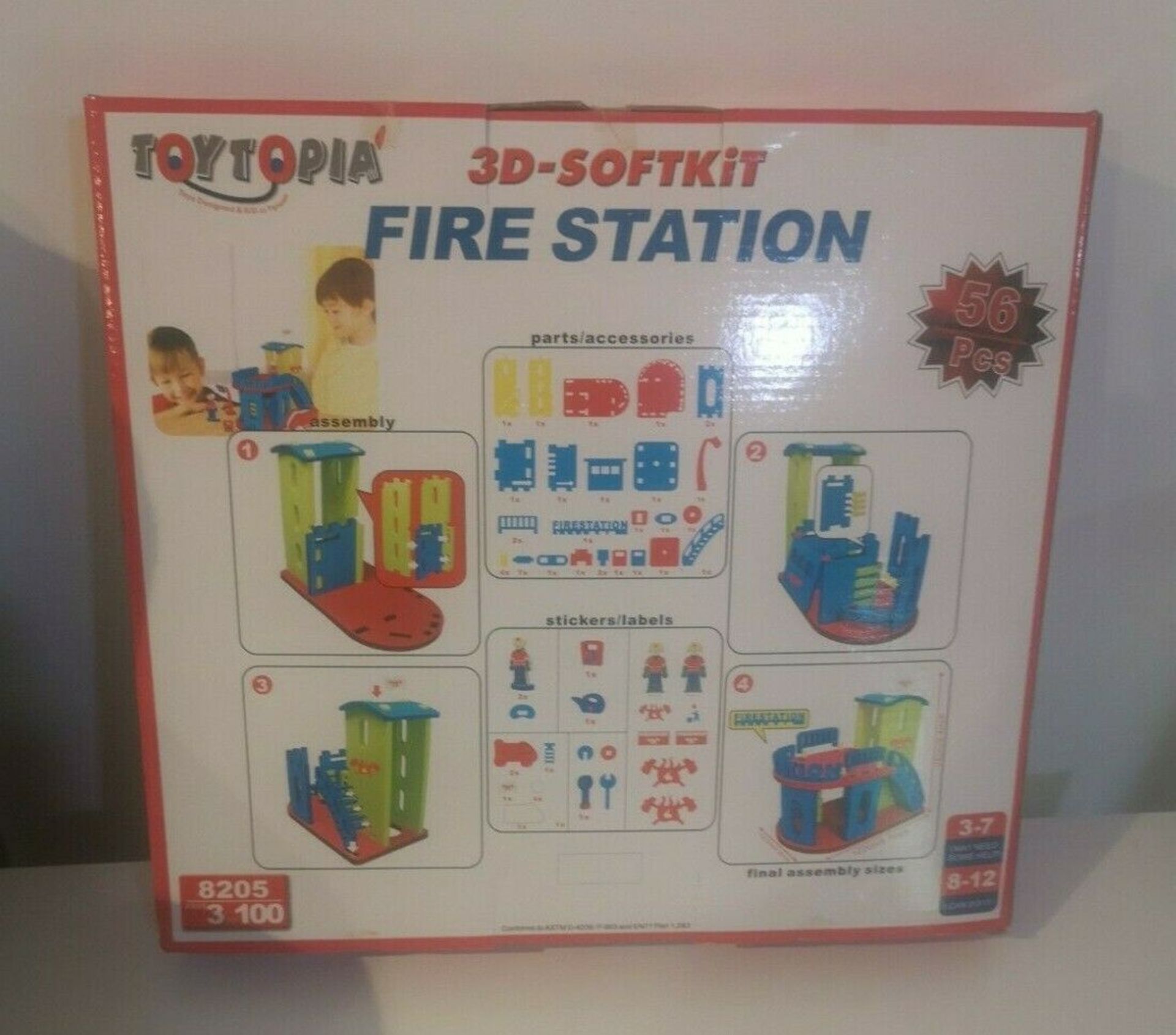 Toytopia 3D Softkit Fire Station - 56 Piece Play Set - Image 2 of 4