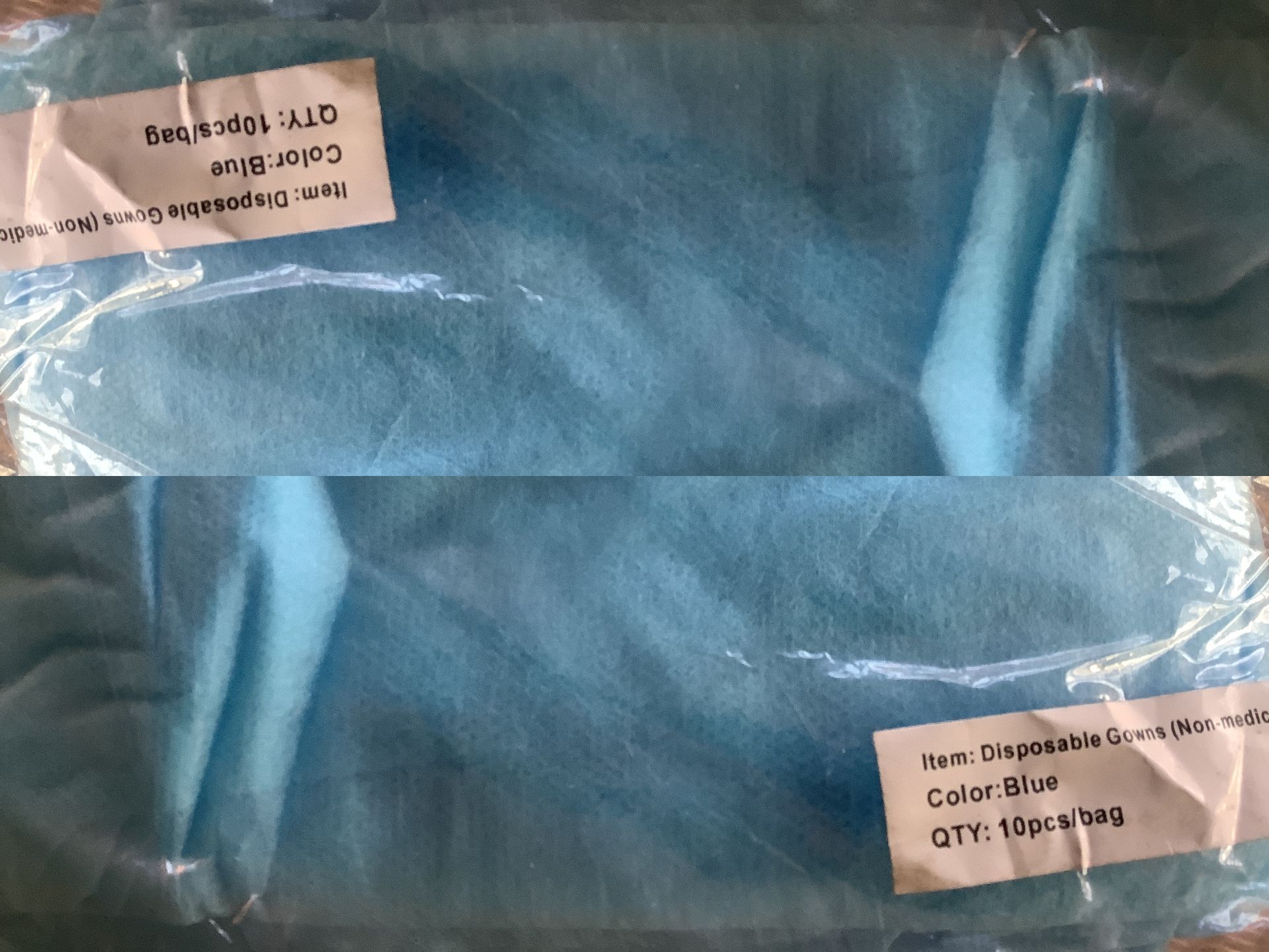 100 x Disposable Gowns Blue (None Medical)
