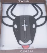 2 Black Bull Clocks, Brand New