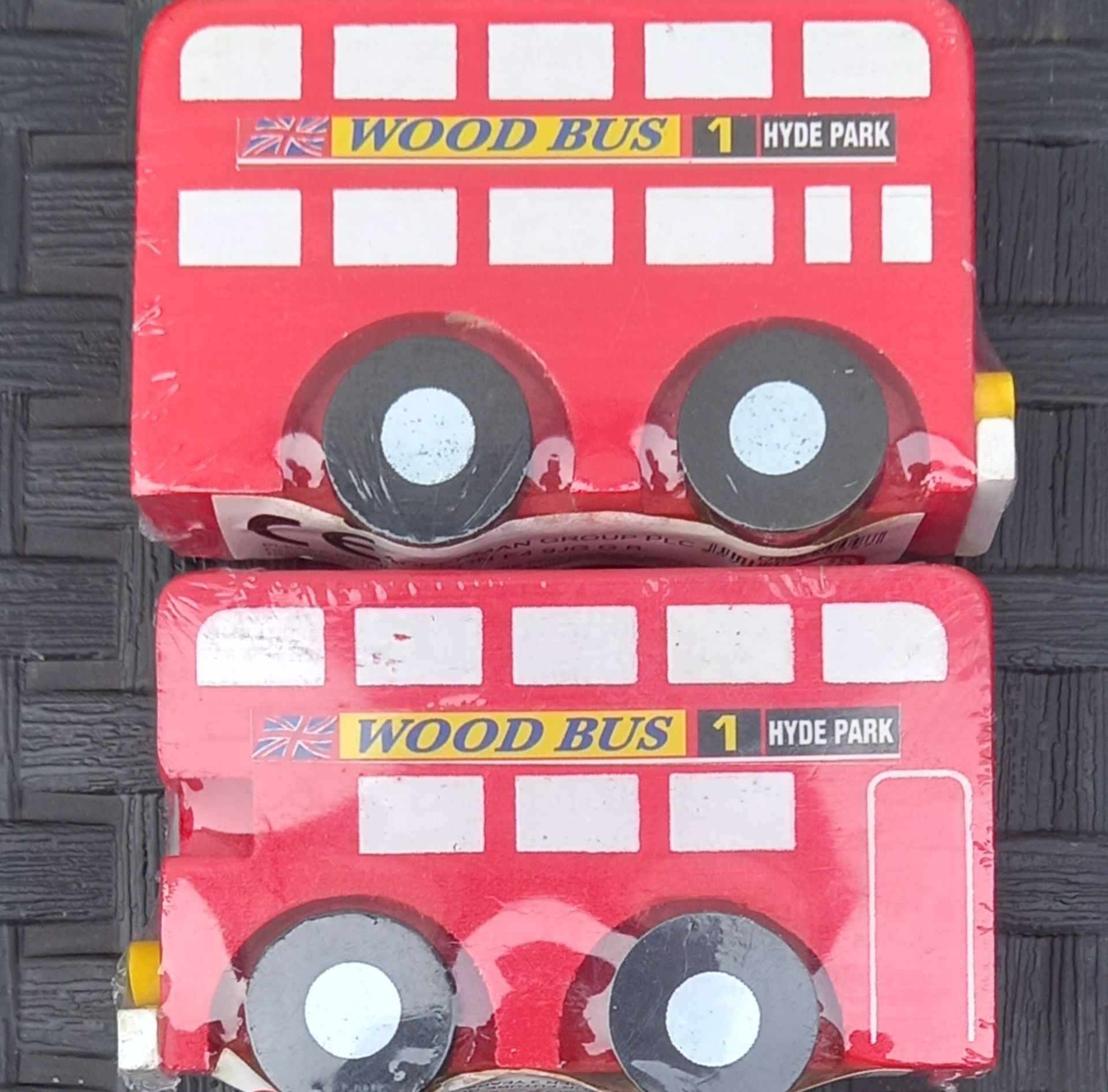 3 Brand New Wooden London Buses.