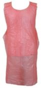 4 x Supertouch - PE Aprons on a Roll of 200 Aprons - Red