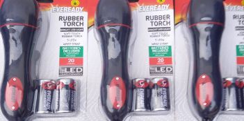 3 Brand New Led Light Rubber Torches.