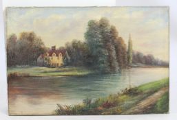 William Heath Robinson (British, 1872-1944) Bisham Abbey 1906 Oil on Canvas